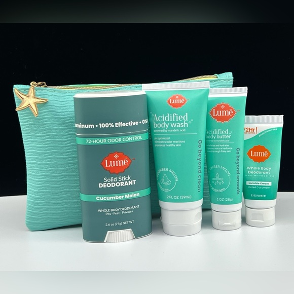 Cucumber Melon Solid & Cream Deodorant Acidified Body Wash & Butter GiftSet - Picture 3 of 3